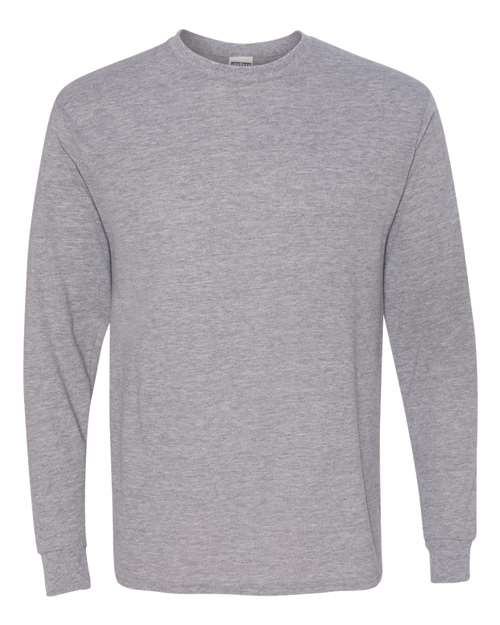 Jerzees 21ML Adult DRI-POWER SPORT Long-Sleeve T-Shirt #color_ATHLETIC HEATHER
