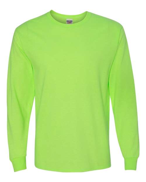 Jerzees 29L Adult DRI-POWER ACTIVE Long-Sleeve T-Shirt #color_NEON GREEN