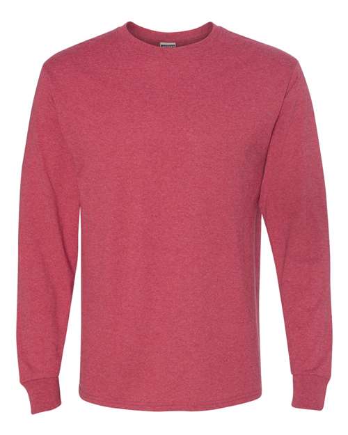 Jerzees 29L Adult DRI-POWER ACTIVE Long-Sleeve T-Shirt #color_VINT HTHR RED