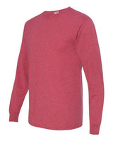 Jerzees 29L Adult DRI-POWER ACTIVE Long-Sleeve T-Shirt #color_VINT HTHR RED