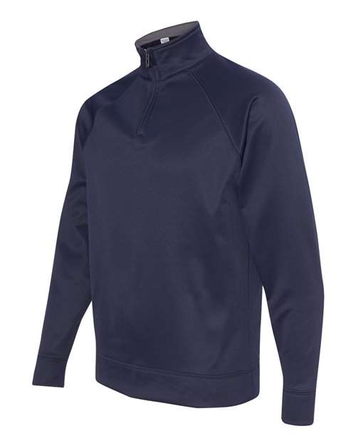 Jerzees PF95MR Adult 6 oz. DRI-POWER SPORT Quarter-Zip Cadet Collar Sweatshirt #color_J NAVY