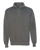 Bayside BA920 Unisex 9.5 oz., 80/20 Quarter-Zip Pullover Sweatshirt #color_CHARCOAL