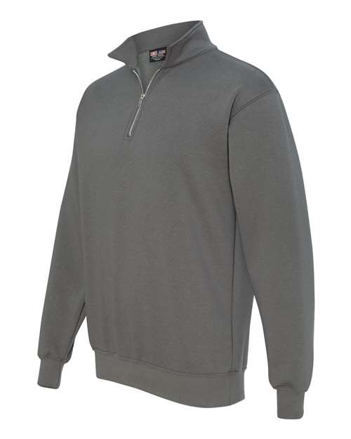 Bayside BA920 Unisex 9.5 oz., 80/20 Quarter-Zip Pullover Sweatshirt #color_CHARCOAL