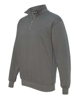 Bayside BA920 Unisex 9.5 oz., 80/20 Quarter-Zip Pullover Sweatshirt #color_CHARCOAL