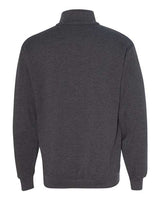 Bayside BA920 Unisex 9.5 oz., 80/20 Quarter-Zip Pullover Sweatshirt #color_CHARCOAL HEATHER