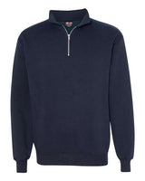 Bayside BA920 Unisex 9.5 oz., 80/20 Quarter-Zip Pullover Sweatshirt #color_NAVY