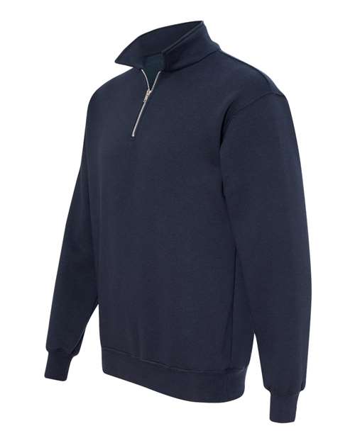 Bayside BA920 Unisex 9.5 oz., 80/20 Quarter-Zip Pullover Sweatshirt #color_NAVY