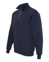 Bayside BA920 Unisex 9.5 oz., 80/20 Quarter-Zip Pullover Sweatshirt #color_NAVY