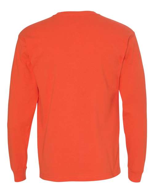 Bayside BA5060 Adult Long-Sleeve T-Shirt #color_BRIGHT ORANGE