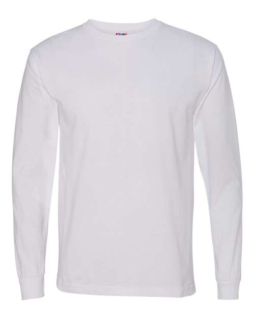 Bayside BA5060 Adult Long-Sleeve T-Shirt #color_WHITE