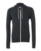 Bella + Canvas 3739 Unisex Poly-Cotton Fleece Full-Zip Hooded Sweatshirt #color_DARK GREY