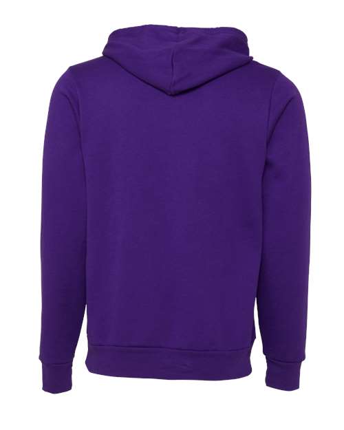 Bella + Canvas 3719 Unisex Sponge Fleece Pullover Hooded Sweatshirt #color_TEAM PURPLE
