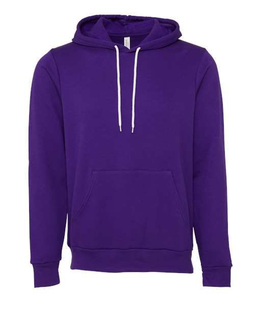 Bella + Canvas 3719 Unisex Sponge Fleece Pullover Hooded Sweatshirt #color_TEAM PURPLE