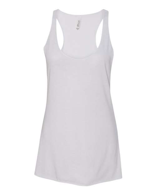 Bella + Canvas 8430 Ladies' Triblend Racerback Tank #color_SOLID WHT TRBLND