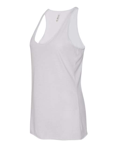 Bella + Canvas 8430 Ladies' Triblend Racerback Tank #color_SOLID WHT TRBLND