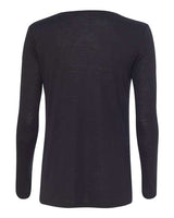 Bella + Canvas 8855 Ladies' Flowy Long-Sleeve V-Neck #color_BLACK