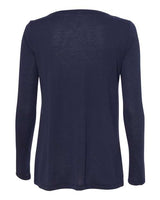 Bella + Canvas 8855 Ladies' Flowy Long-Sleeve V-Neck #color_MIDNIGHT