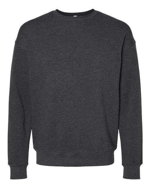 Bella + Canvas 3945 Unisex Drop Shoulder Fleece #color_DARK GRY HEATHER