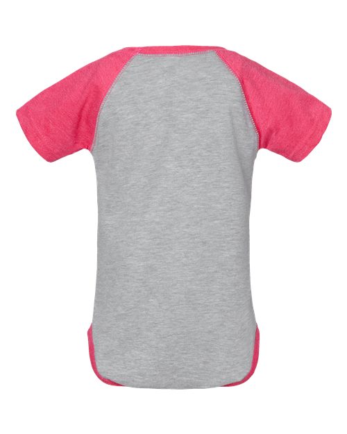 Rabbit Skins RS4430 Infant Baseball Bodysuit #color_VN HT/ VN HT PNK