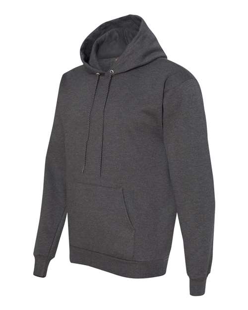 Hanes P170 Unisex Ecosmart 50/50 Pullover Hooded Sweatshirt #color_CHARCOAL HEATHER