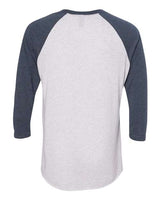 Next Level 6051 Unisex Triblend 3/4-Sleeve Raglan #color_IND/ HTHR WHITE