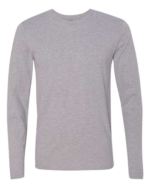 Next Level N3601 Men's Cotton Long-Sleeve Crew #color_HEATHER GRAY