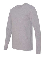 Next Level N3601 Men's Cotton Long-Sleeve Crew #color_HEATHER GRAY