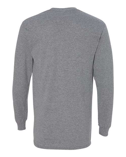 Gildan G540 Adult Heavy Cotton Long-Sleeve T-Shirt #color_GRAPHITE HEATHER