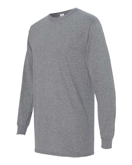 Gildan G540 Adult Heavy Cotton Long-Sleeve T-Shirt #color_GRAPHITE HEATHER