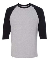Gildan G570 Adult Heavy Cotton 3/4-Raglan Sleeve T-Shirt #color_SPORT GREY/ BLK