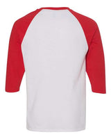 Gildan G570 Adult Heavy Cotton 3/4-Raglan Sleeve T-Shirt #color_WHITE/ RED