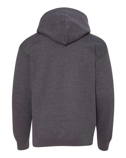 Gildan G185B Youth Heavy Blend 50/50 Hooded Sweatshirt #color_DARK HEATHER