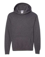 Gildan G185B Youth Heavy Blend 50/50 Hooded Sweatshirt #color_DARK HEATHER