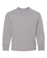 Jerzees 29BL Youth DRI-POWER ACTIVE Long-Sleeve T-Shirt #color_ATHLETIC HEATHER
