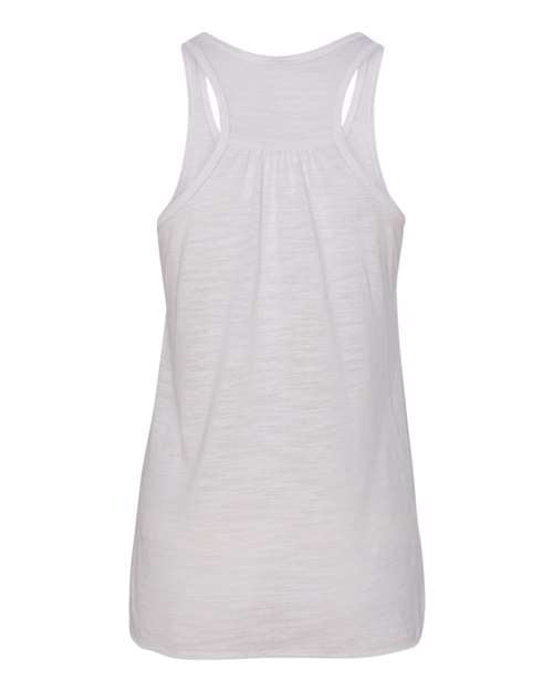 Bella + Canvas B8800 Ladies' Flowy Racerback Tank #color_WHITE SLUB