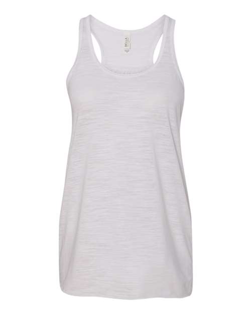 Bella + Canvas B8800 Ladies' Flowy Racerback Tank #color_WHITE SLUB