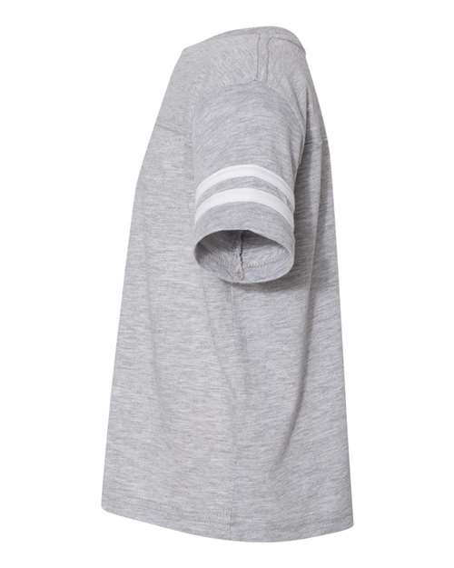 Rabbit Skins 3037 Toddler Football T-Shirt #color_VN HTHR/ BLD WHT