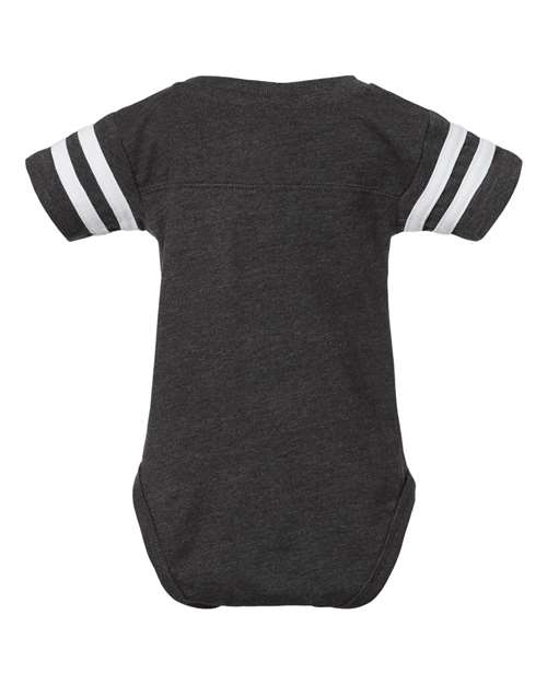 Rabbit Skins 4437 Infant Football Bodysuit #color_VN SMOKE/ BD WHT