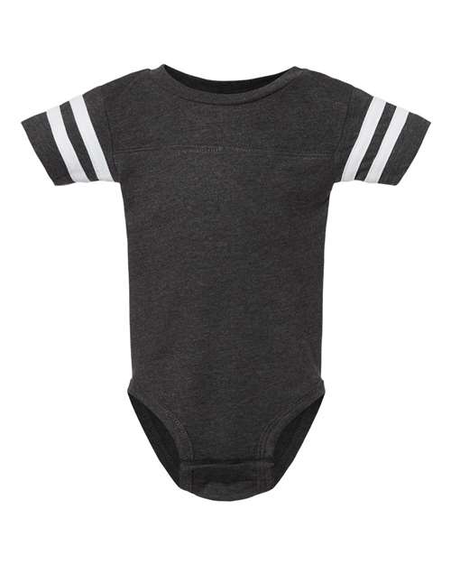 Rabbit Skins 4437 Infant Football Bodysuit #color_VN SMOKE/ BD WHT