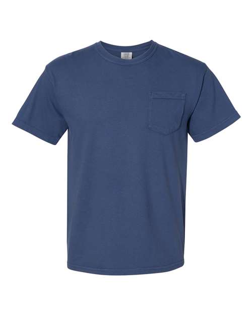 Comfort Colors 6030CC Adult Heavyweight Pocket T-Shirt #color_CHINA BLUE