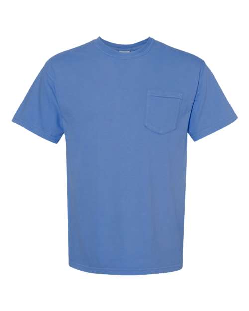 Comfort Colors 6030CC Adult Heavyweight Pocket T-Shirt #color_NEON BLUE