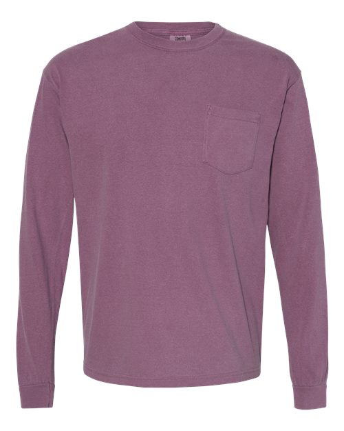 Comfort Colors C4410 Adult Heavyweight RSLong-Sleeve Pocket T-Shirt #color_BERRY