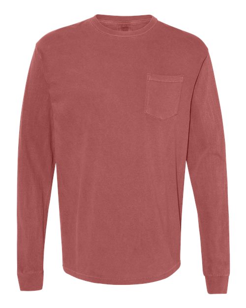 Comfort Colors C4410 Adult Heavyweight RSLong-Sleeve Pocket T-Shirt #color_BRICK