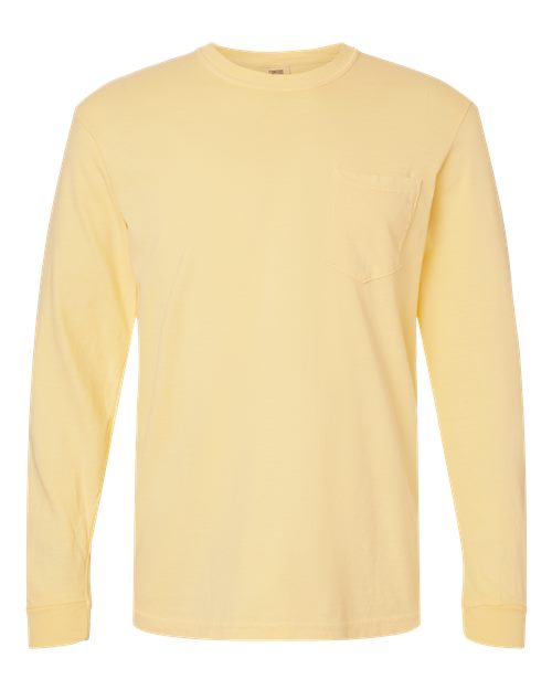 Comfort Colors C4410 Adult Heavyweight RSLong-Sleeve Pocket T-Shirt #color_BUTTER