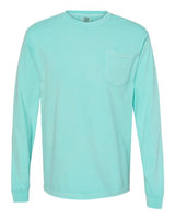 Comfort Colors C4410 Adult Heavyweight RSLong-Sleeve Pocket T-Shirt #color_CHALKY MINT