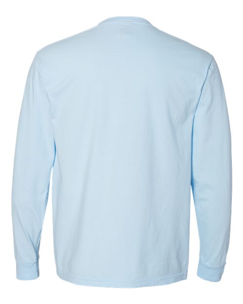 Comfort Colors C4410 Adult Heavyweight RSLong-Sleeve Pocket T-Shirt #color_CHAMBRAY