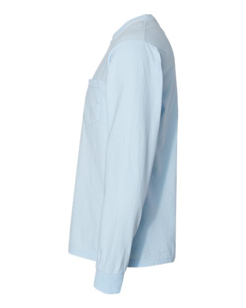 Comfort Colors C4410 Adult Heavyweight RSLong-Sleeve Pocket T-Shirt #color_CHAMBRAY