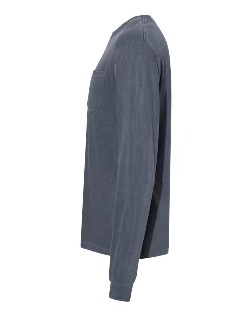 Comfort Colors C4410 Adult Heavyweight RSLong-Sleeve Pocket T-Shirt #color_DENIM