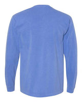 Comfort Colors C4410 Adult Heavyweight RSLong-Sleeve Pocket T-Shirt #color_FLO BLUE