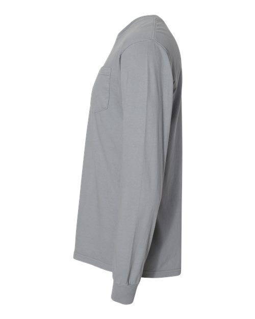 Comfort Colors C4410 Adult Heavyweight RSLong-Sleeve Pocket T-Shirt #color_GRANITE